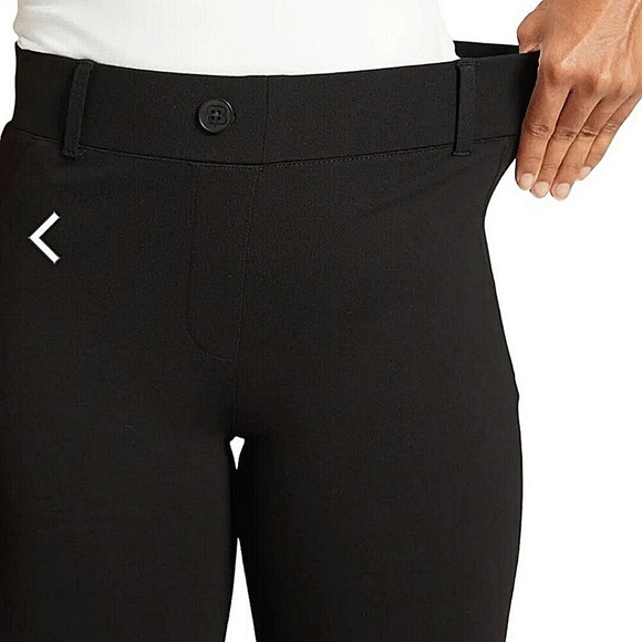 Betabrand-Classic Dress Pant Yoga Pant Bootcut in Black-Size Petite Large - Picture 5 of 17